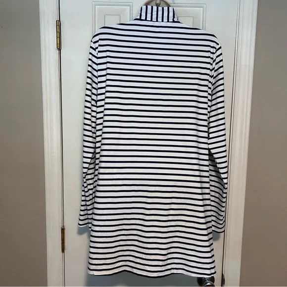 Lands’ End Women's Quarter Zip Long Sleeve Rash Guard Cover-up UPF 50 | L 14-16 - Picture 6 of 16